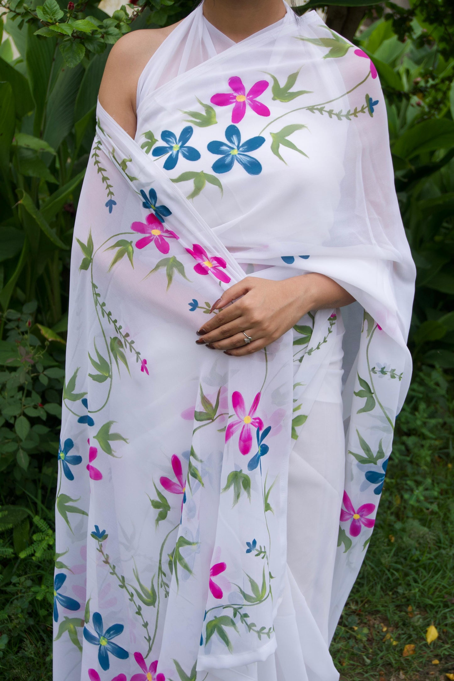 Vasant — Hand-Painted Floral Saree