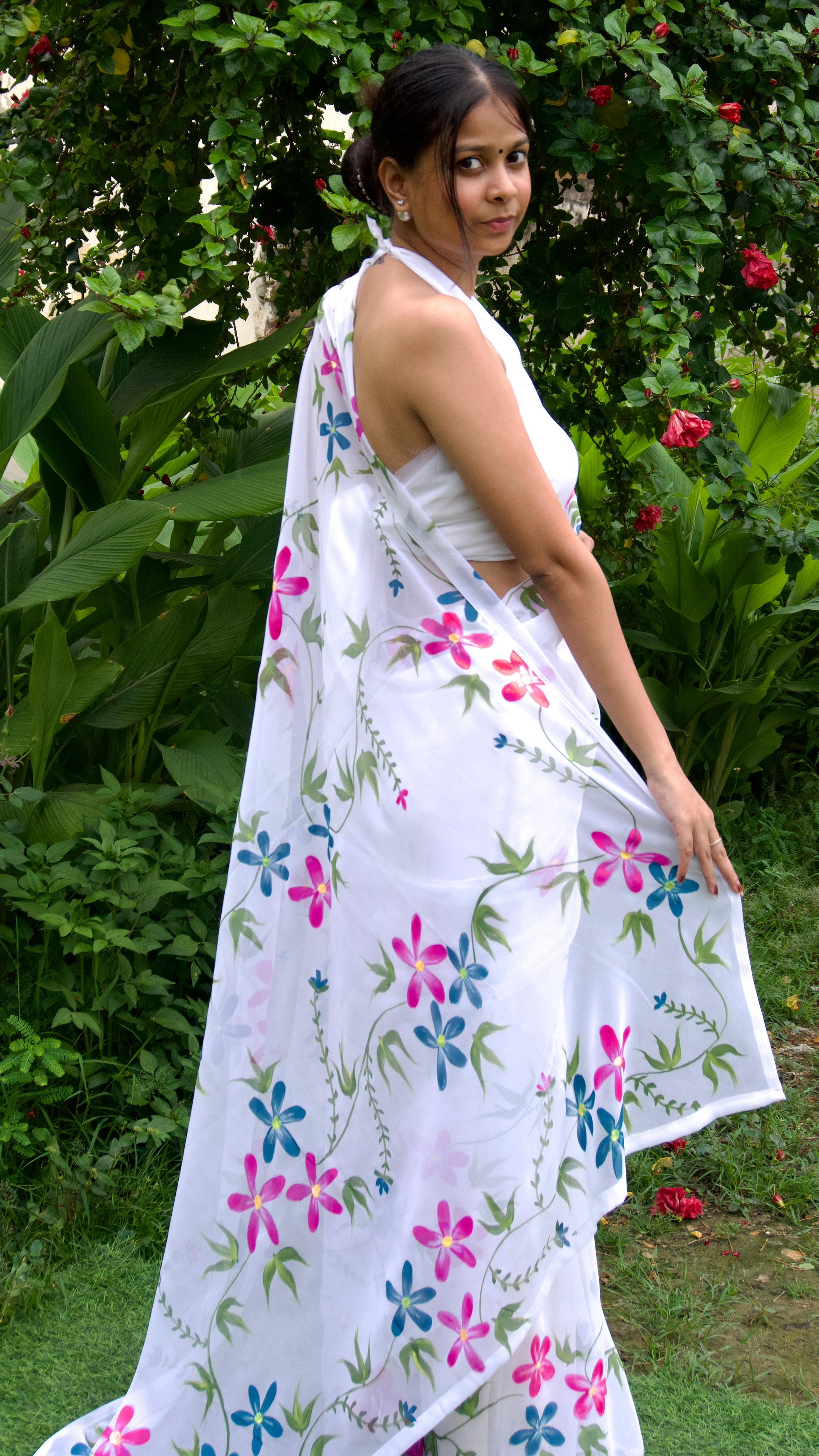 Vasant — Hand-Painted Floral Saree