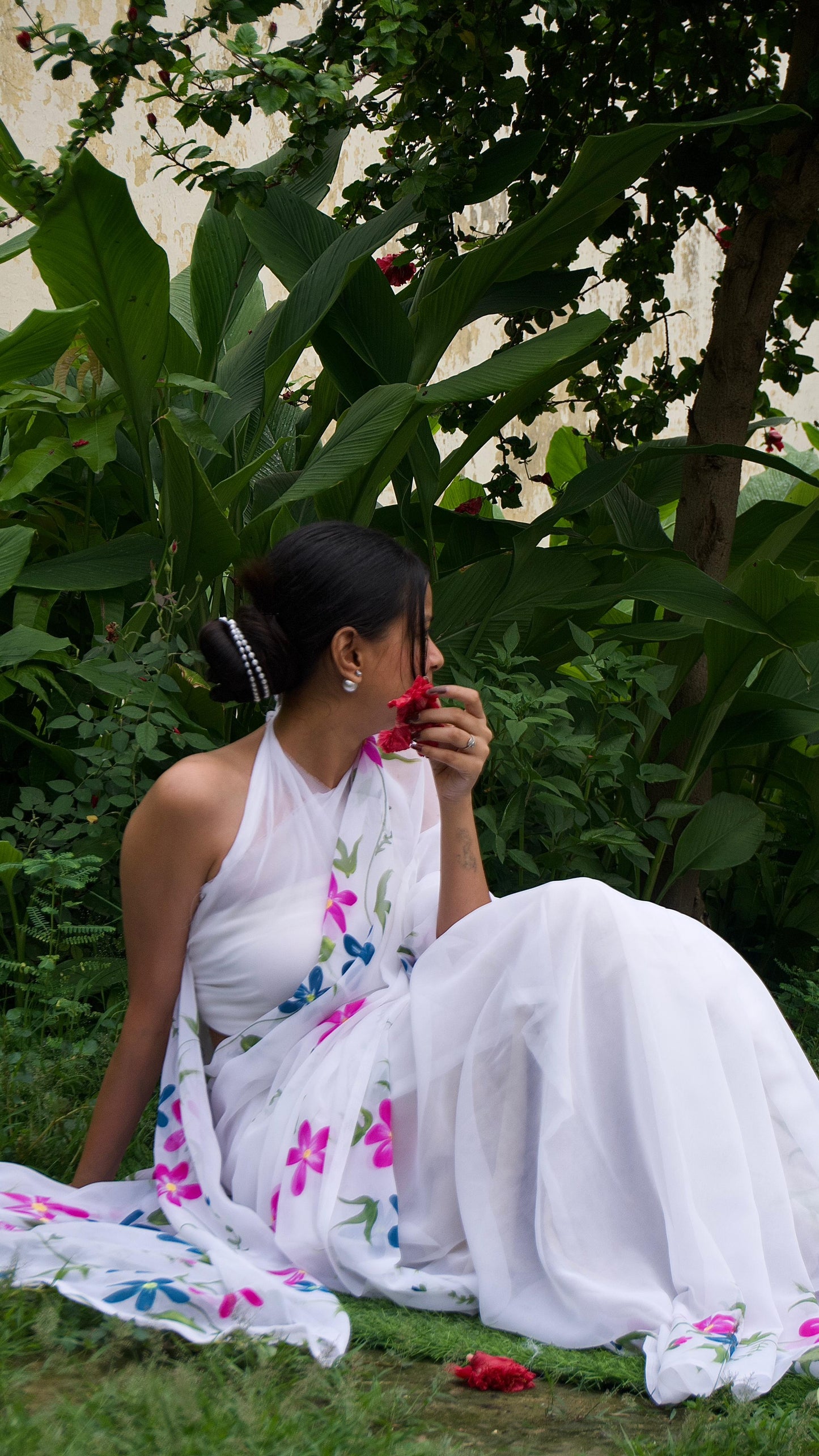 Vasant — Hand-Painted Floral Saree