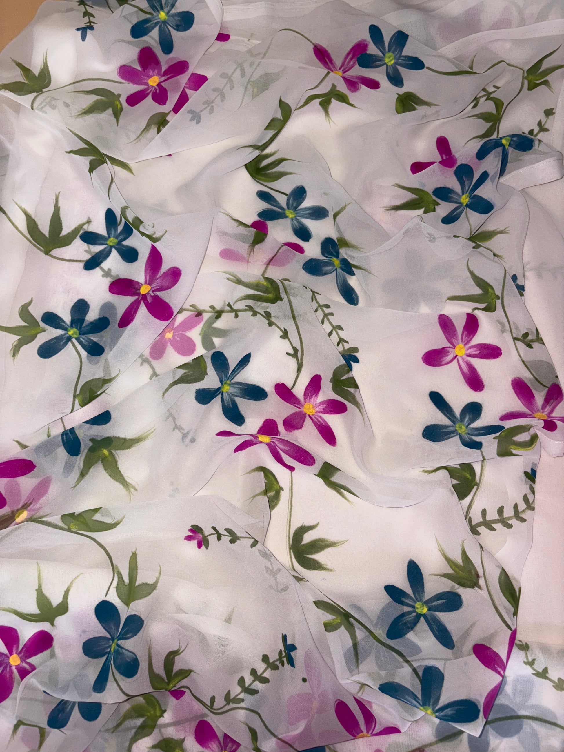 Vasant — Hand-Painted Floral Saree
