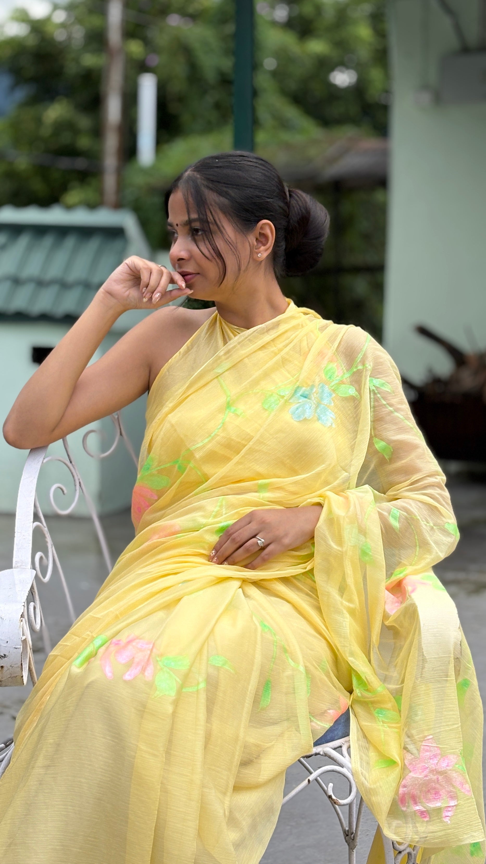 Hand-Painted Saree