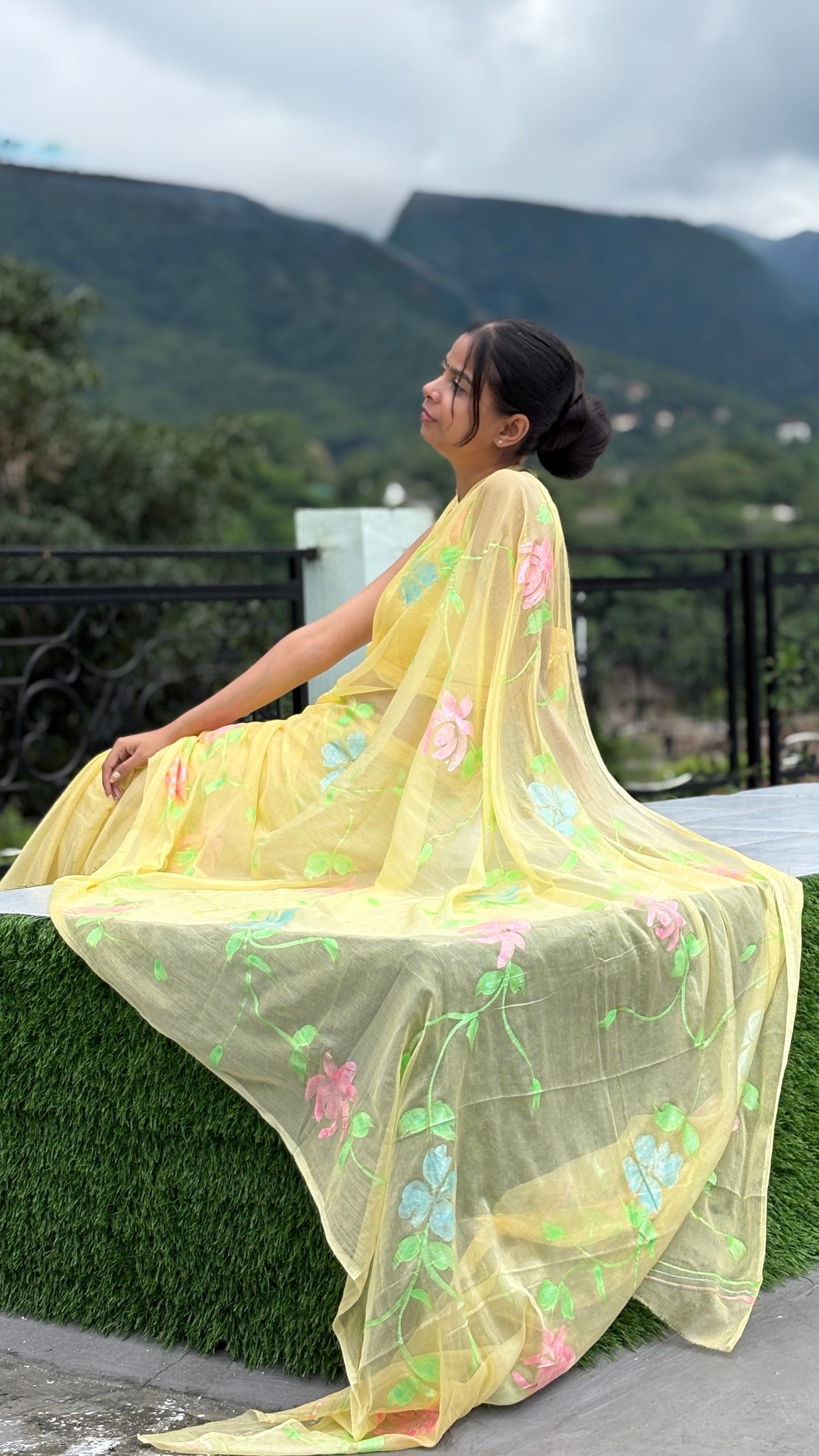 Hand-Painted Saree