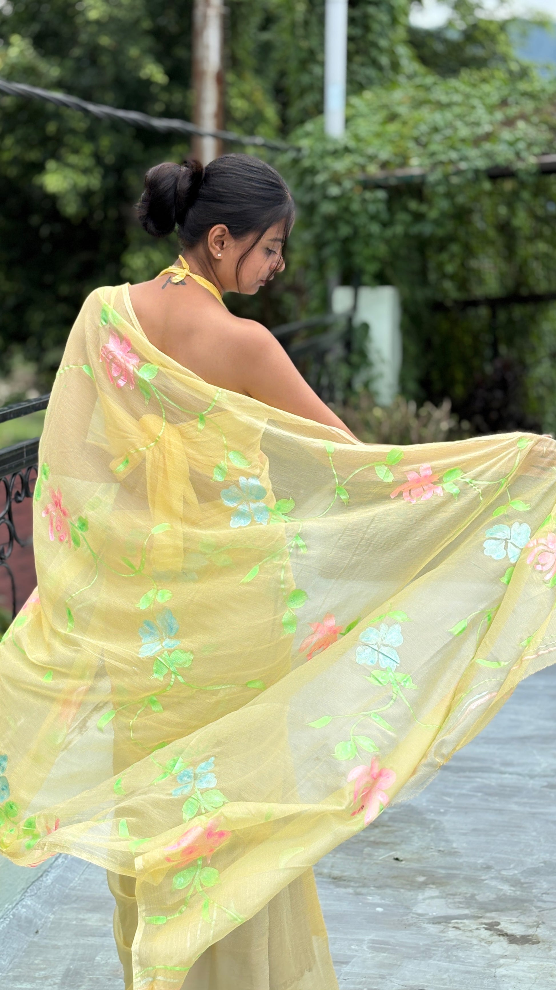 Hand-Painted Saree