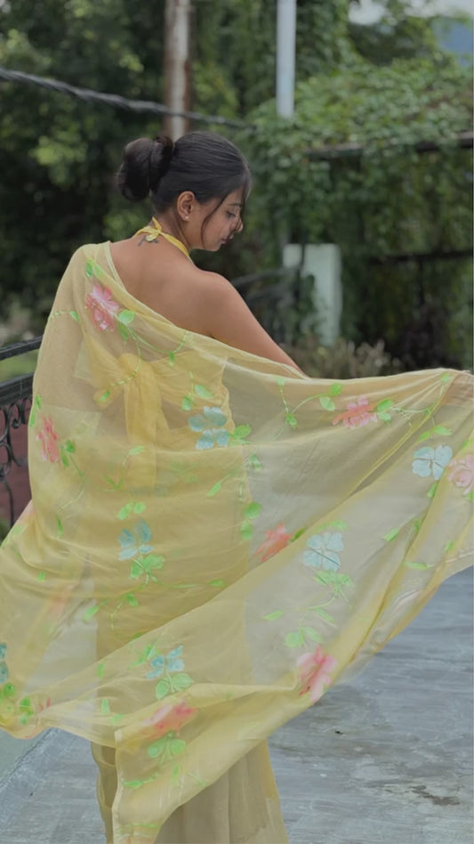 Titli — Hand-Painted Saree